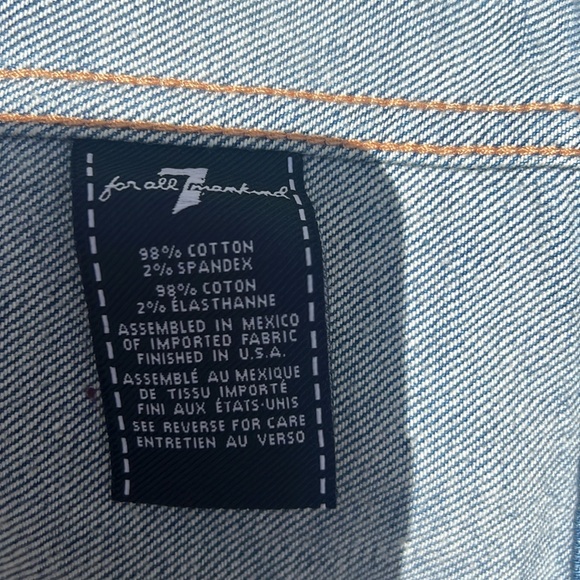 7 For All Mankind Short Sleeves Denim Jacket NWOT - Picture 11 of 13